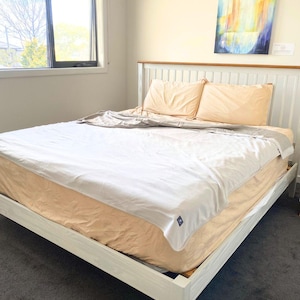 Cobertor de cama tamanho king Radia Smart® com proteção contra campos eletromagnéticos, cinza, 100% algodão.