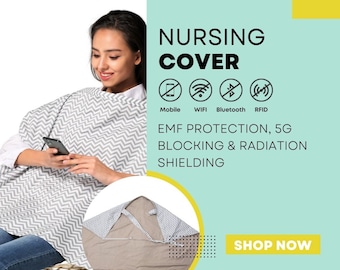 EMF Protection Nursing Cover | 5G Radiation Shielding, Silver Lined