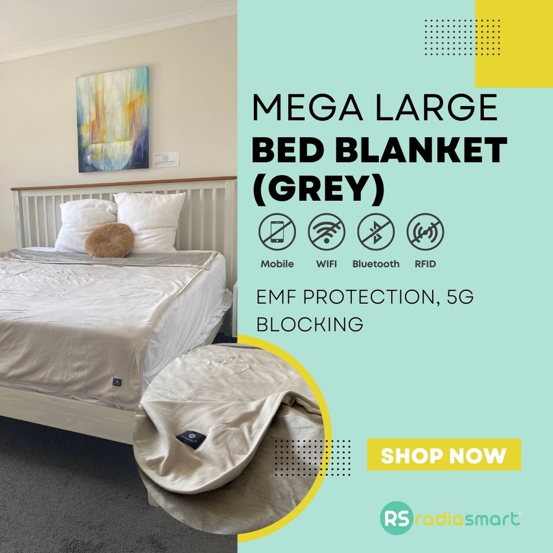Radia Smart® EMF Protection Bed Blanket, Mega Large 100 Cotton EMF