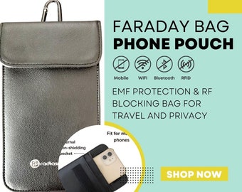 NEU Radia Smart Faraday Tasche Handytasche | EMF-Schutz, HF-Blocking-Tasche für Reisen, Datenschutz