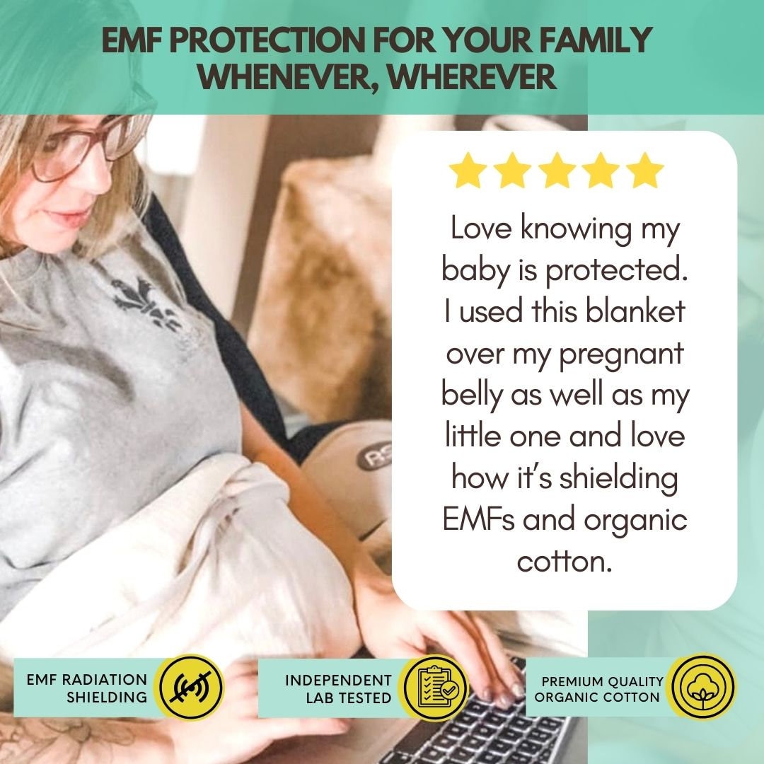 Radia Smart Natural Organic Blanket large EMF Protection, Anti-radiation 