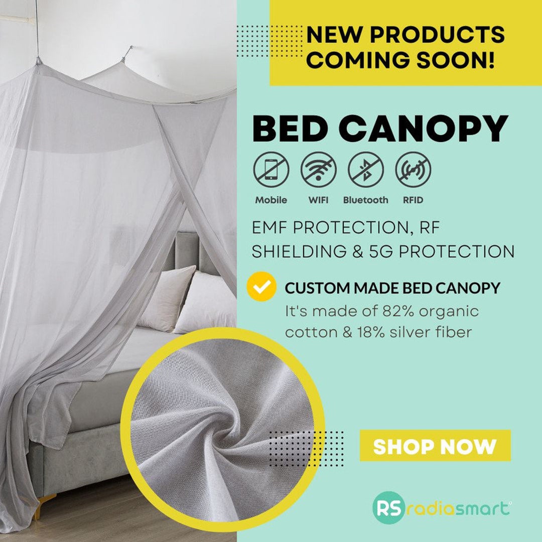 NEW EMF Protection Bed Canopy Square RF Shielding, 5G Anti-radiation - Etsy
