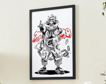 Poster manga Gachiakuta : impression brillante au doigt