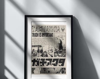 Poster manga Gachiakuta : oeuvre d'art murale brillante anime