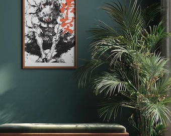 Inosuke Hashibira - Impression d'art inspirée de Demon Slayer