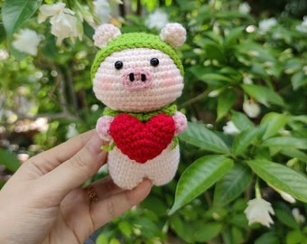 Crochet Cute Animals, Handmade Animals Keychain, Crochet Doll, Crochet Frog, Crochet Pig, Crochet Bunny, Crochet Cat, Cute keychain