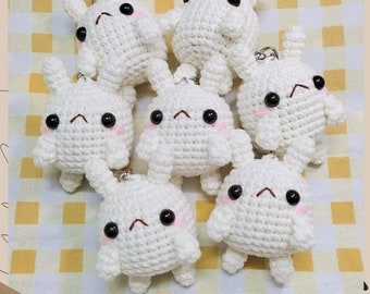 Crochet Cute Bunny Keychain, Little Bunny Keychain, Handmade Bunny, Crochet Animal, Cute keychain, Crochet Keychain, Cute Gift, Fun Keyring.