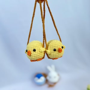 Crochet Cute Animal, Buy 2 Get 1, Crochet Animal Hanging, Bee Rabbit Penguin Chicken Car hanging, New Car Gift,Mirror Accessories Decoration