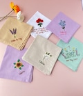 Custom Embroidered Handkerchiefs, Personalized Linen Embroidered Handkerchief, Wild Flower Handkerchief, Hand Embroidery, Wedding Gift product logo