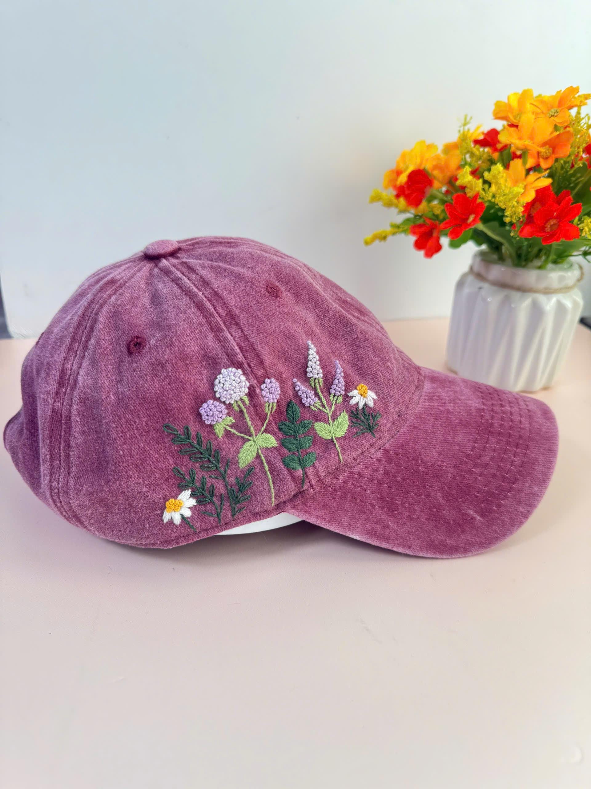 ? JAM Designs Handcrafted Purple Floral Embellished Baseball Cap JAM-02 Such a fun day at the Middle Park Fair & Rodeo Kentucky  main image 3