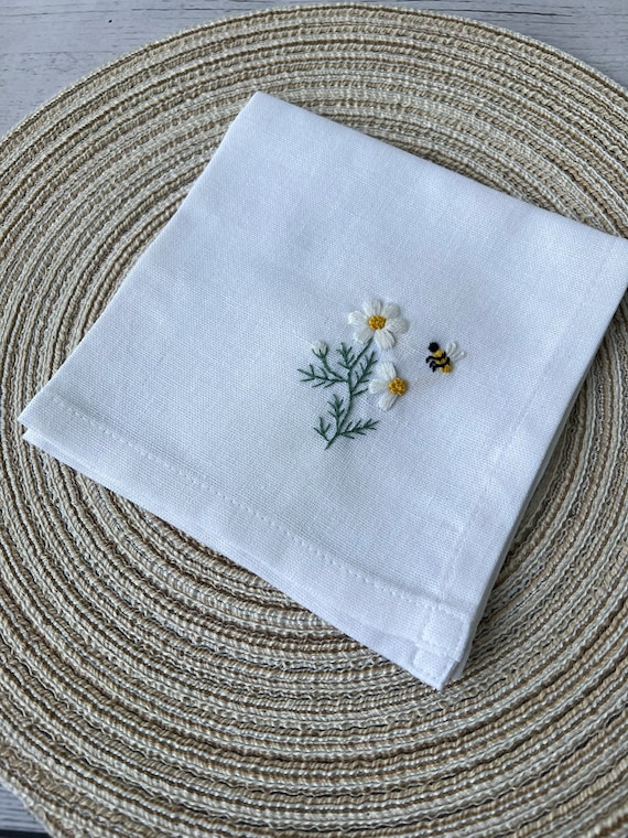 Fazzoletto Ricamato VALICLUD Per Donne - Cotone, Motivo Floreale, Per Eleganti E Occasioni