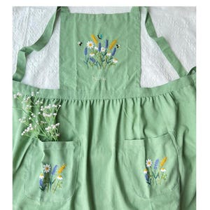 Floral Embroidered Apron main image 1