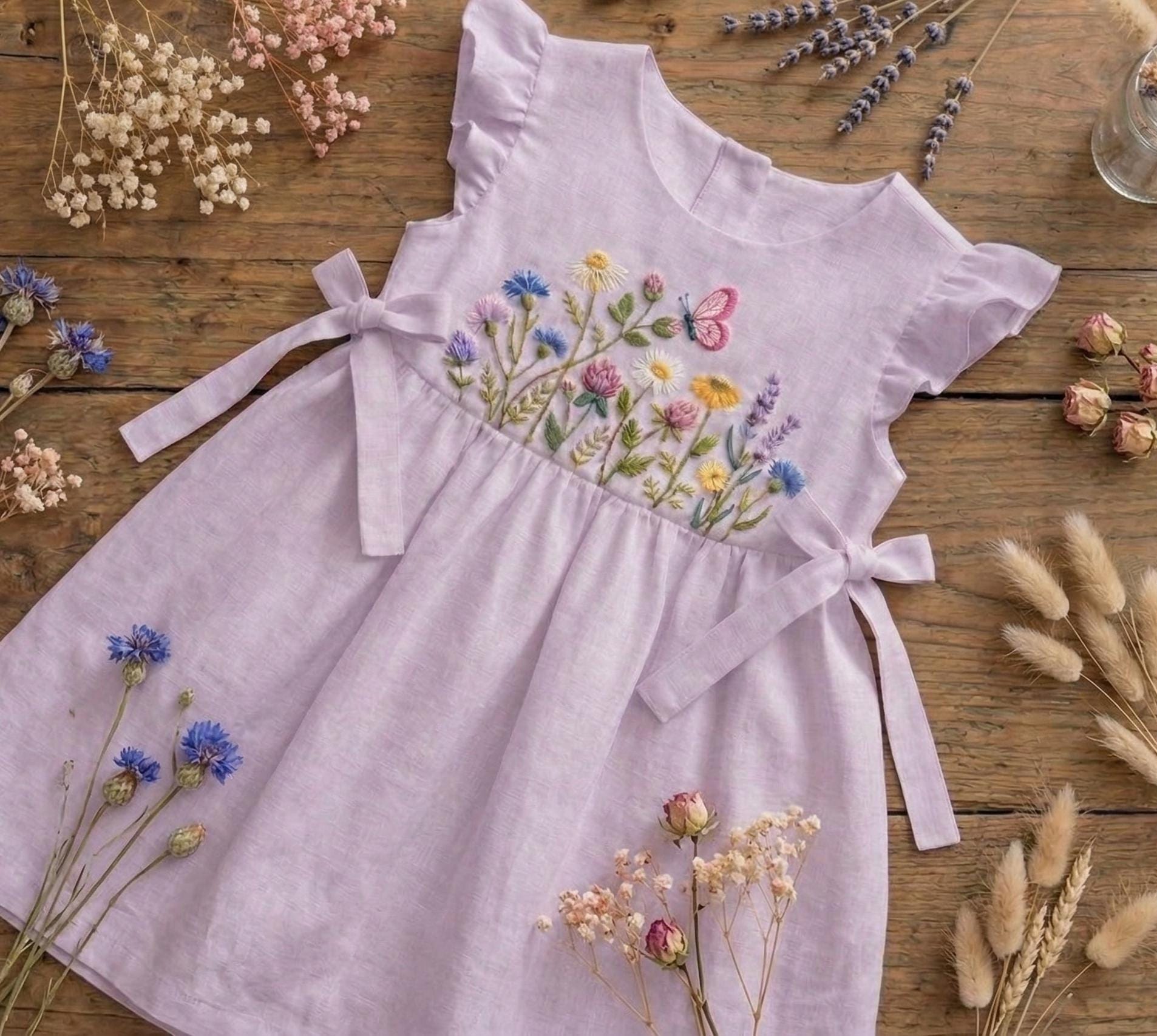 embroidered dress etsy Frances Valentine Charming Caftan Veracruz Embroidery Oyster Multi / M