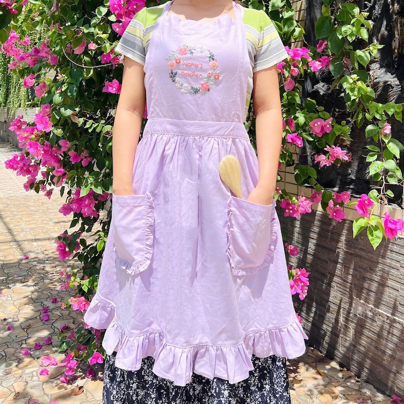 Pink Ruffle Apron - Etsy