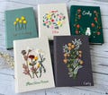 Custom Hand Embroidered Notebook, Handmade Fabric Notebook, Custom diary, Daisy Notebook, Fabric Hard Cover Journal, Personalized Notebook