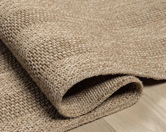 Jute Sisal Look Rug Runner: Neutral Home Decor -Housewarming Gift