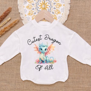 Cutest Dragon Of All Baby Romper Sweatshirt, Dragon Baby Romper, New Announcement Baby Bodysuit, Newborn Outfit