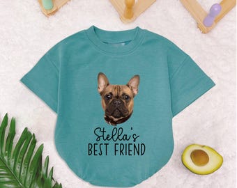 Custom Romper Sweatshirt with Pet Portrait, Dog-Themed  Baby Romper, Newborn Announcement Romper, Baby Clothing