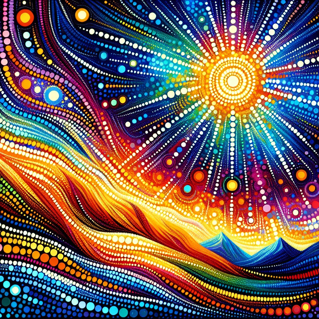 Radiant Dawn: Australian Aboriginal Art, Digital Dot Style