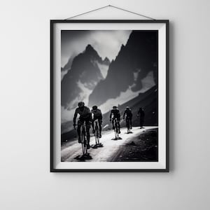Arte mural de bicicletas Pósteres de bicicletas / Póster de ciclismo / Arte ciclista / Regalos para ciclistas Tour de Francia