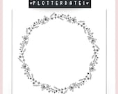 Plotterdatei Frühling Wildblumen Kranz  SVG PNG Laserdatei Gravur  Kranz + Gewerbelizenz