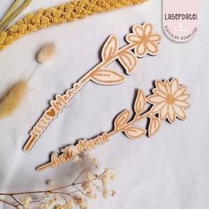 Laserdatei Muttertag beste Mama Blumen SVG  Laserdatei  Muttertag + Gewerbelizenz