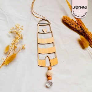 File laser acchiappasole faro marittimo mattina SVG estate costiero bambino mare amore gancio finestra luce + licenza commerciale