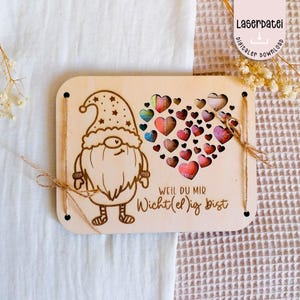 File laser piccolo regalo in denaro per soddisfare i desideri perché sei importante per me Carta regalo in denaro di Natale File laser SVG + licenza commerciale
