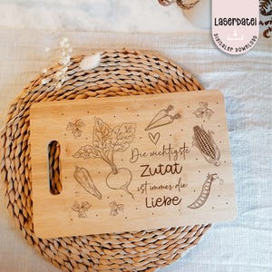 Scheda file laser incisione ingrediente più importante amore regalo matrimonio San Valentino compleanno moglie nonna mamma File laser SVG + licenza commerciale