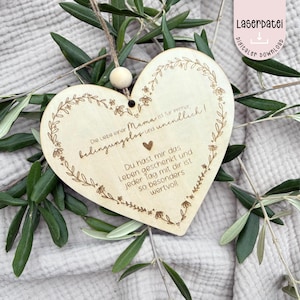 Laserdatei Mama Muttertag Herz hab dich lieb Wildblumen Loop Geschenk Muttertag SVG  Laserdatei  Muttertag + Gewerbelizenz