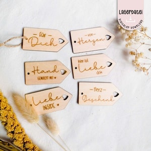 Laserdatei Anhänger Hand Gemacht Business Anhänger  SVG  Laserdatei  Geschenk Liebe Inside Hand gemacht + Gewerbelizenz