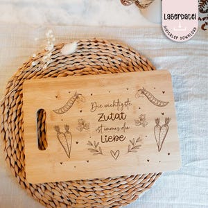 Scheda file laser incisione ingrediente più importante amore regalo matrimonio San Valentino compleanno moglie nonna mamma File laser SVG + licenza commerciale