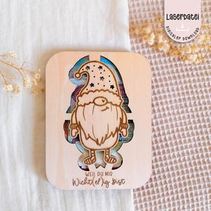 File laser piccolo regalo in denaro per soddisfare i desideri perché sei importante per me Carta regalo in denaro di Natale File laser SVG + licenza commerciale
