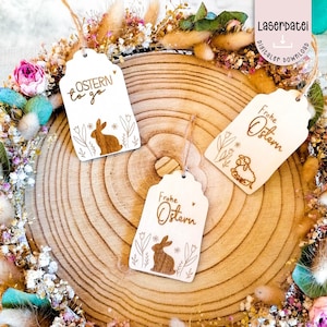 Fichier laser Pendentif de Pâques Décoration de lapin de Pâques Pâques à emporter Pendentif de Pâques coeurs fleurs sauvages de printemps 7 Fichier laser SVG + licence commerciale