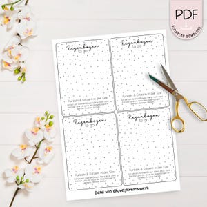 印刷用テンプレート サンキャッチャーカード レインボー 2サイズ A4 PDF 印刷用テンプレートをダウンロード + 商用ライセンス