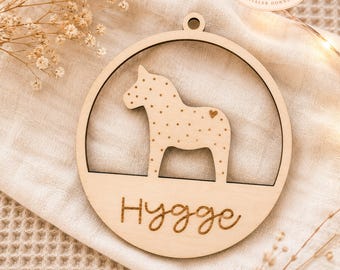 File laser Dala Loop Hygge Decorazione natalizia invernale per ghirlanda Decorazione per porta dell'Avvento Hygge Christmas SVG + licenza commerciale