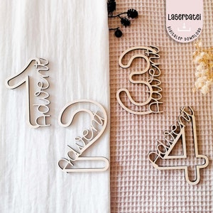 Laserbestand adventskransnummers samengevoegde decoratie Advent 1 tot 4 SVG + commerciële licentie