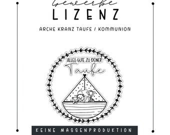 Gewerbelizenz Laserdatei /Plotterdatei Taufe Arche Kranz / Kommunion SVG kommerzielle Nutzung nach Erwerb