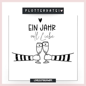 Plotterbestand nieuwjaar oudejaarsavond hand een jaar vol liefde en SVG PNG DXF illustratie laserbestand + commerciële licentie
