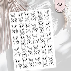 Kerzentattoo Hasen Ostern Frohe Ostern Osterhase PDF Download Vorlage zum ausdrucken Illustration + Gewerbelizenz