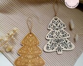 Laserdatei Weihnachtsbaum Anhänger Christmas Ornament SVG    Weihnachtsbaum Lasercut und Gravur + Gewerbelizenz