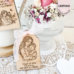 File laser Mamma Ciondolo per la Festa della Mamma Fiori di campo Regalo per la Festa della Mamma 5 File laser SVG Festa della Mamma + licenza commerciale