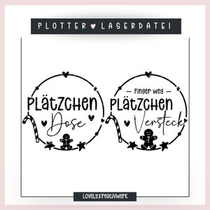 Plotter archivo cookie jar galleta escondite corona SVG PNG DXF corona Navidad divertida ilustración + licencia comercial