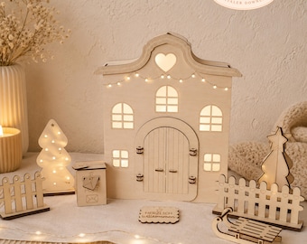 Laser file Elf house, elf door to open, elf accessories, Advent, elf time, elf pranks, accessories SVG, 3 mm plywood + commercial license