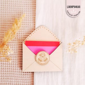 Laserdatei Briefumschlag Wunschzettel Wichtelbrief Nordpol Weihnachtsmann oder als Geschenk Verpackung SVG + Gewerbelizenz