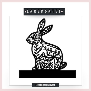 Laserdatei Ostern Hase für Klötzchen Deko SVG Lovely Klötzchenfieber Deko Laserdatei  + Gewerbelizenz