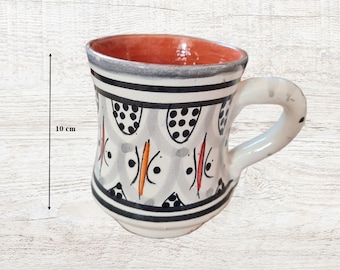 Handpainted Coffee Mug, Moroccan Coffee Mug, Handmade Mug Pottery, Handpainted Mugs.
