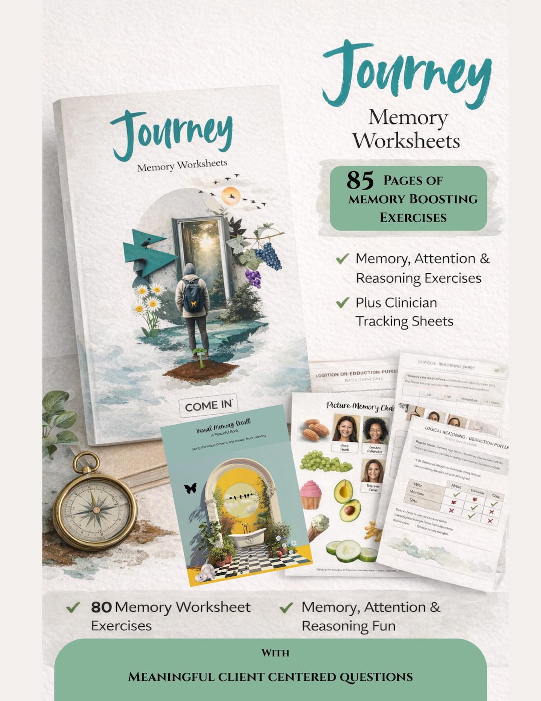 Memory Worksheet Activities | Cognitive Exercises for Adults & Seniors ...