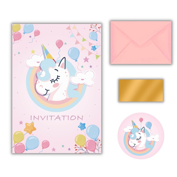 10 Invitation d’anniversaire fille - Carte invitation à gratter enfant