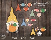 Gnome SVG laser cut file, Interchangeable Seasonal Gnome with Stand SVG, Interchangeable Gnome bundle, Gnome Laser file, Gnome svg Glowforge